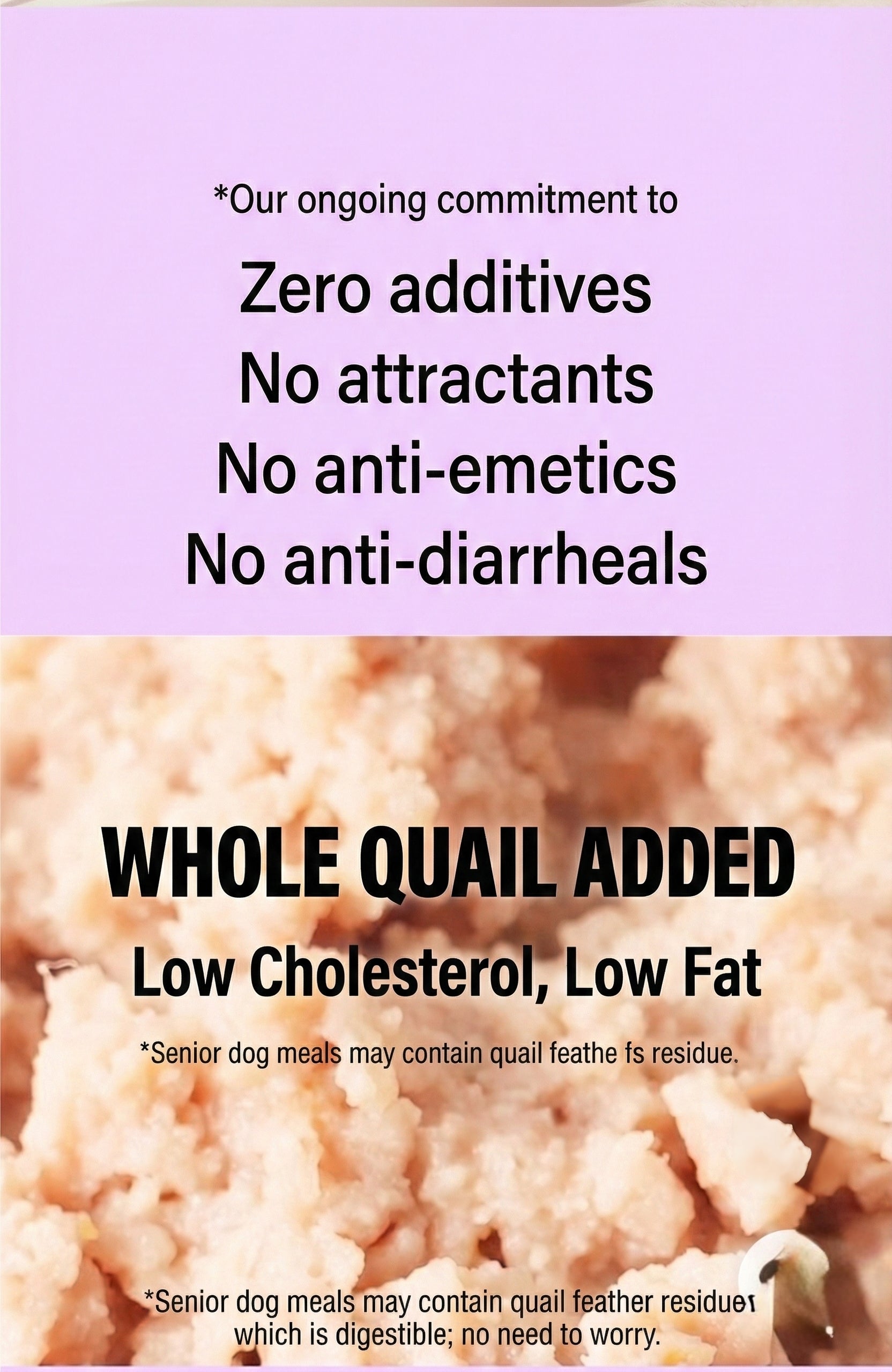 Premium Senior Dog Wet Food (7+ Years) | Low-Fat & High-Calcium Formula with Whole Quail & Green Mussel | Supports Joints, Heart & Digestion | 63% Fresh Meat Content | 80g Pouch
Key Bullet Points