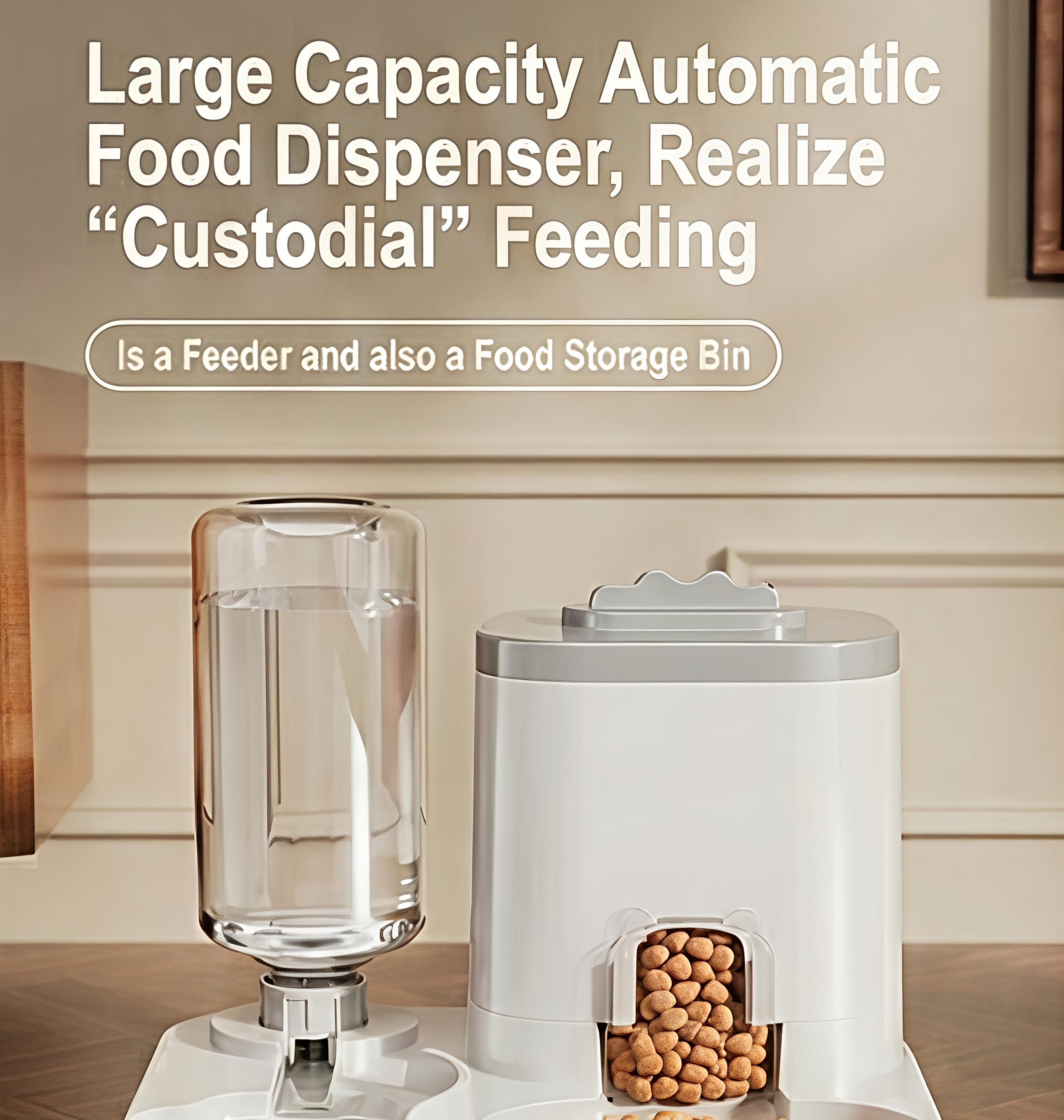 2-in-1 Automatic Gravity Pet Feeder & Water Dispenser Bundle – No Electricity Required