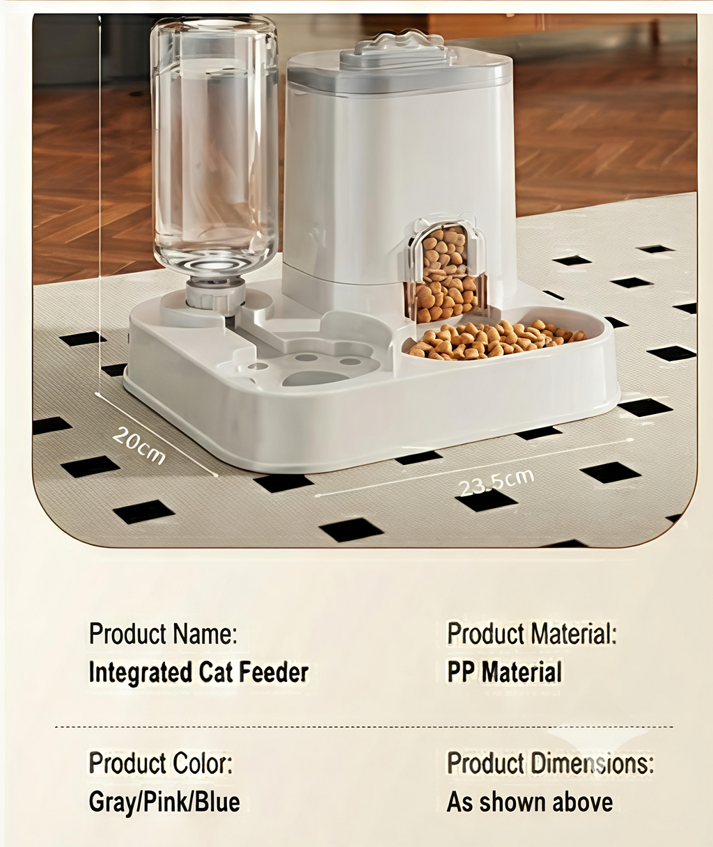 2-in-1 Automatic Gravity Pet Feeder & Water Dispenser Bundle – No Electricity Required