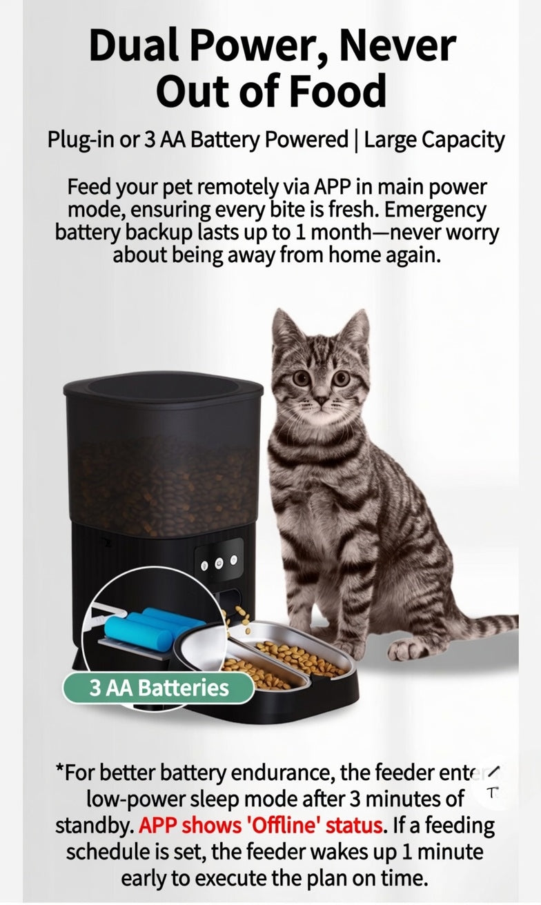 Pawsome Pet Life Smart WiFi Automatic Pet Feeder (4.5L)