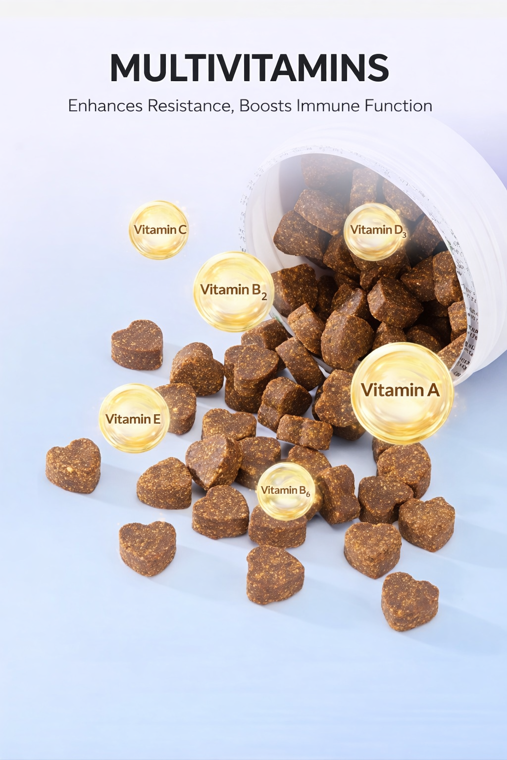 Advanced 6-in-1 Shark Chondroitin for Dogs & Cats - Joint Hip Support Supplement with Glucosamine, Omega-3 Fish Oil, & Taurine - Soft Chews for Mobility, Heart Health & Immune Boost (180g)