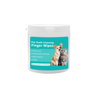 Pet teeth cleaning finger wipes for dogs and cats, 50 count jar