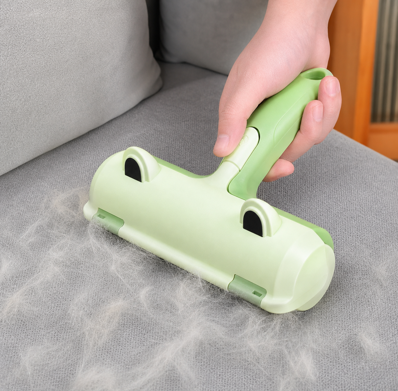 Frog-Shaped Reusable Pet Hair Remover Brush