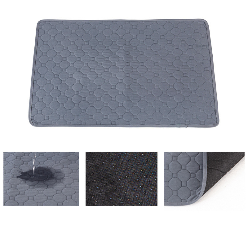 Washable pee pad waterproof surface and non-slip backing detail